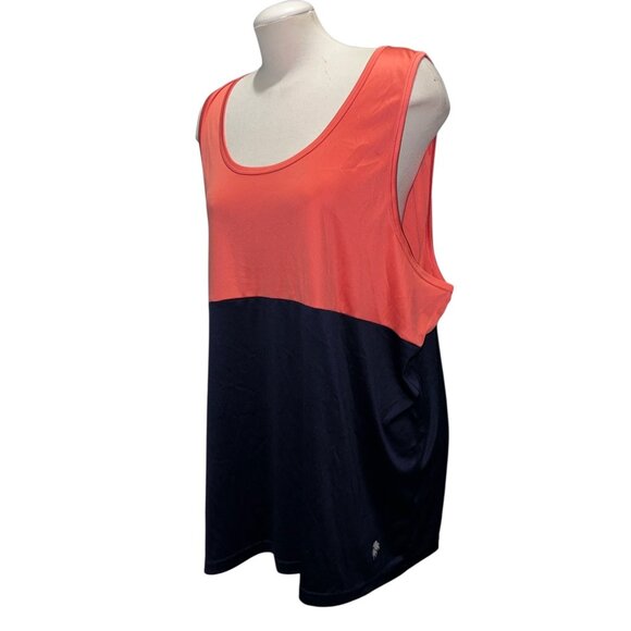 Trunks Surf & Swim Co Colorblock Sleeveless Tank Top XXL Men Coral & Navy Polyes - Picture 5 of 10